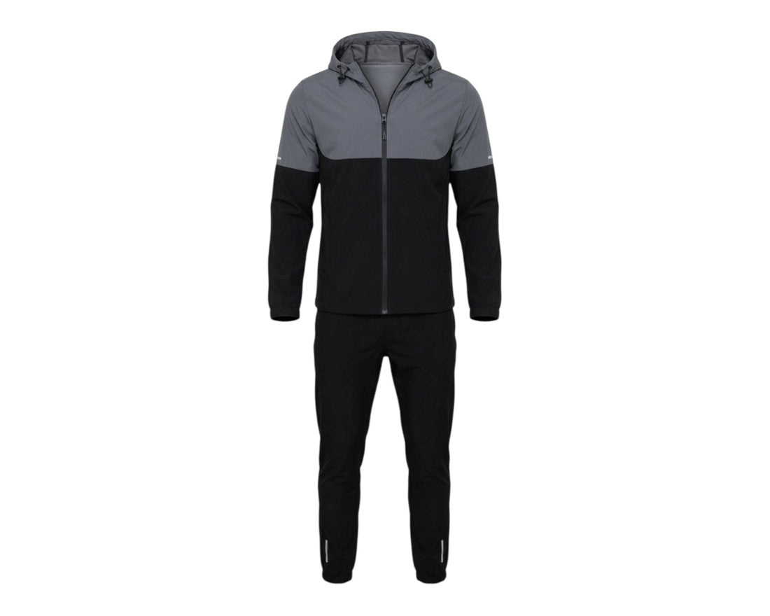 Colour Block Cargo Pant Hooded Tech Tracksuit