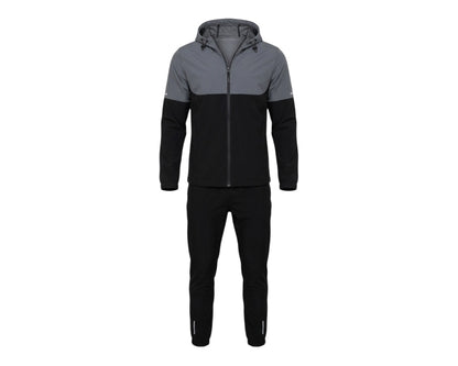 Colour Block Cargo Pant Hooded Tech Tracksuit