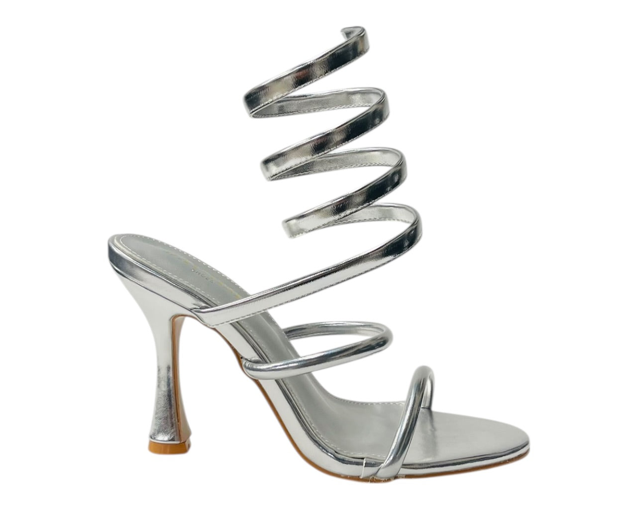 Snake Anklet Round Toe High Heel Sandals