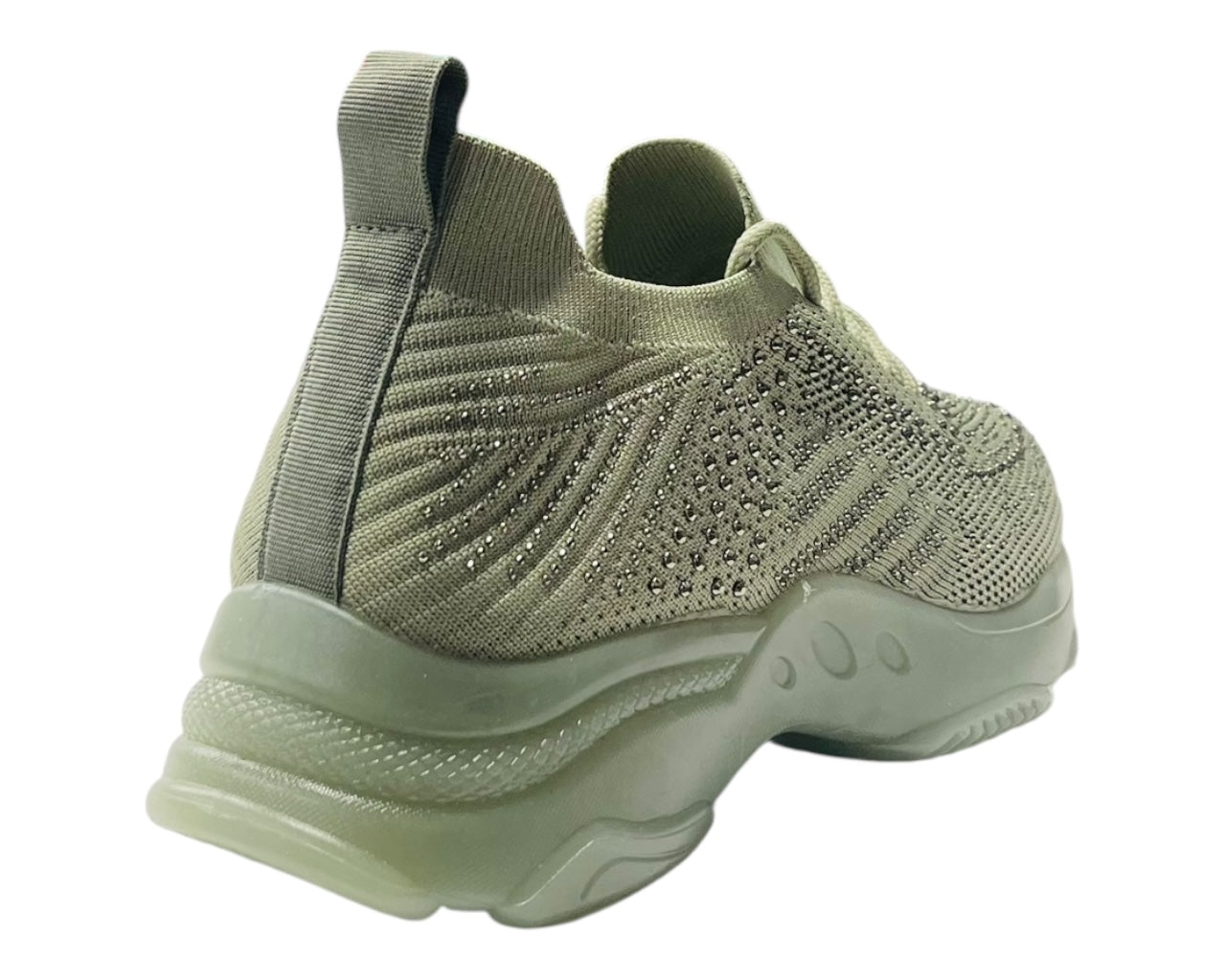 Diamante Socks Lace Up Trainers