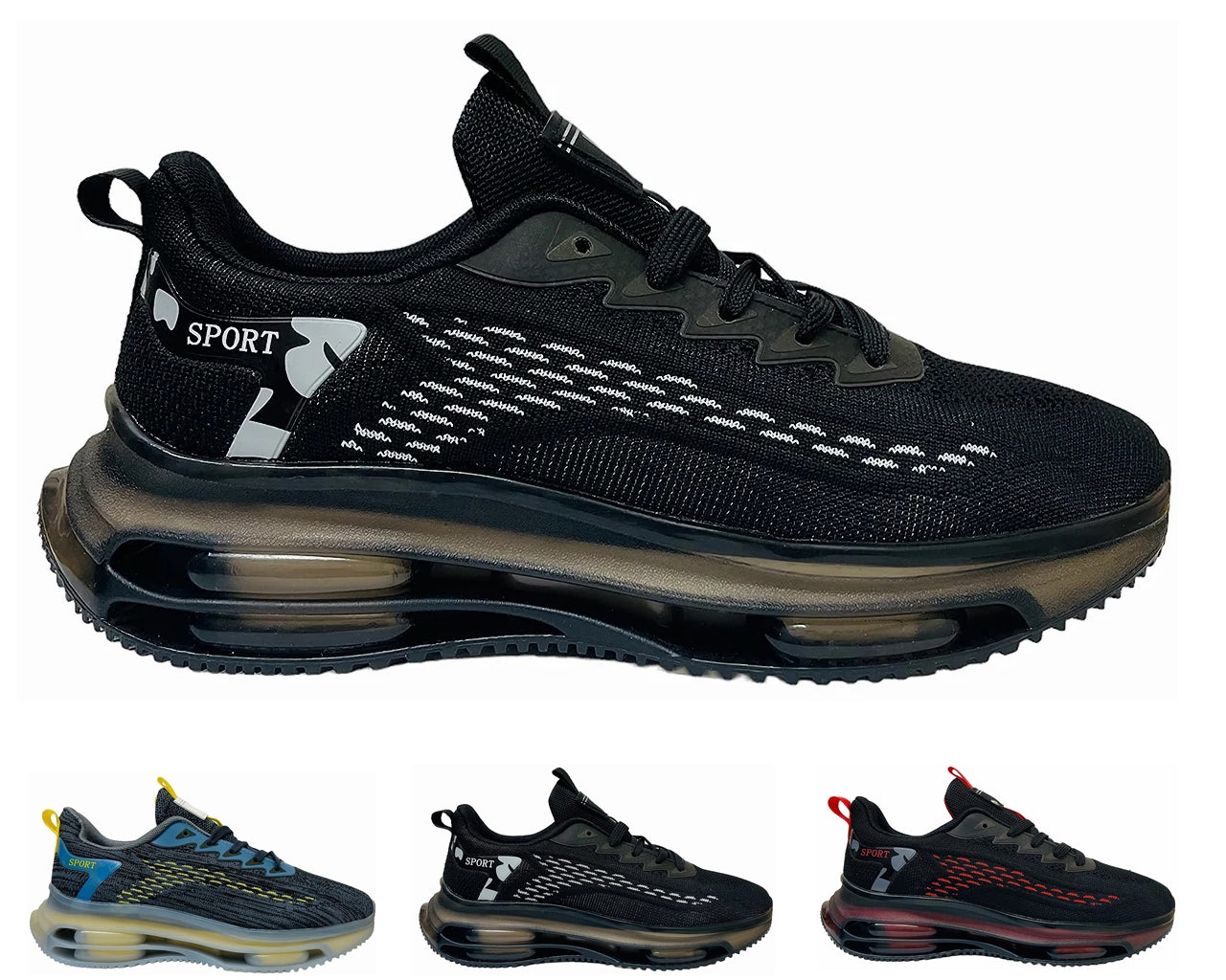 Double Air Cushion Lace Up Trainers