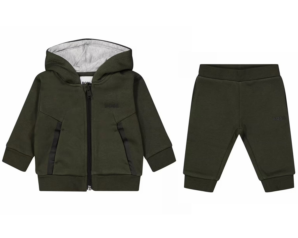 Bakterie præcedens eksotisk Hugo Boss Baby's J08067 665 Hooded Tracksuit Green – Spellsports