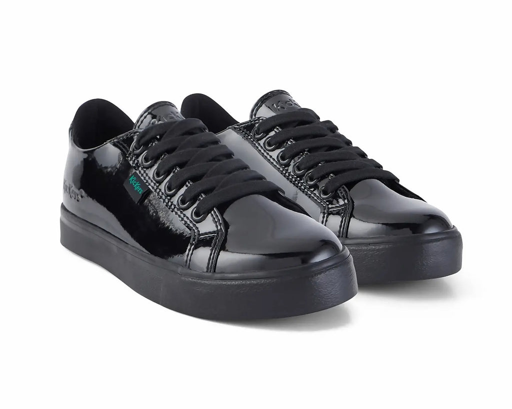 Kickers black tovni hot sale lacer flat shoes