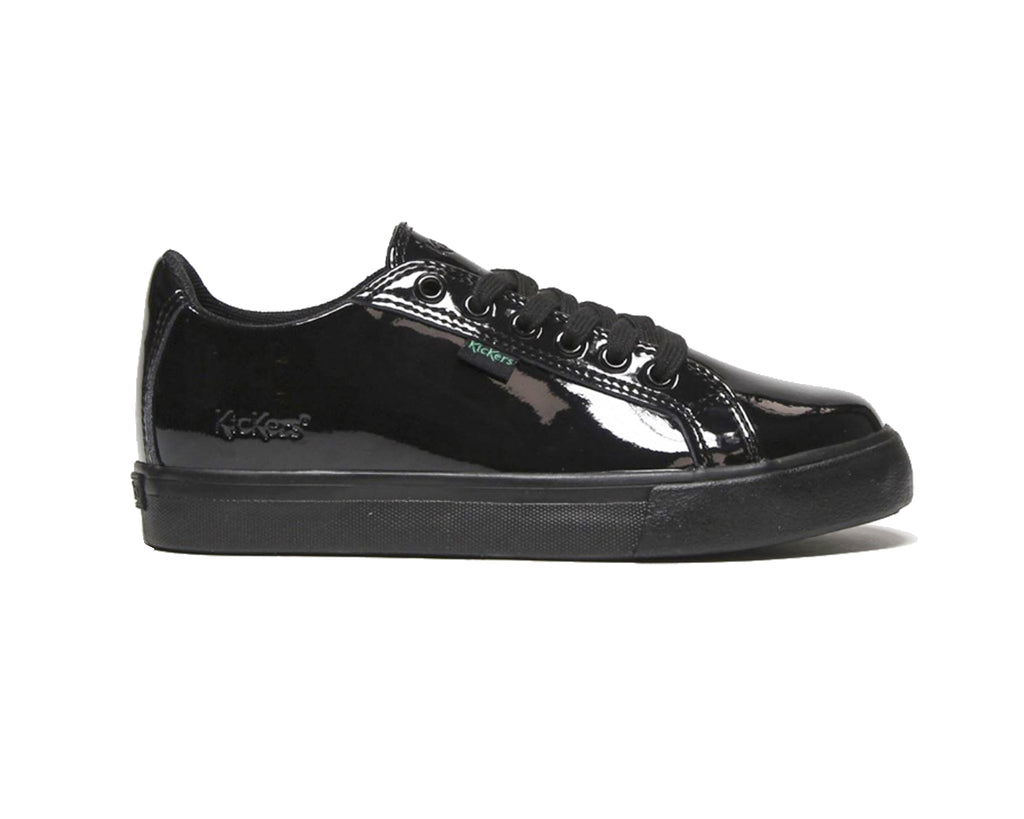 Kickers Kid s Tovni Lacer Patent Leather JF 115960 Shoes Black Spellsports
