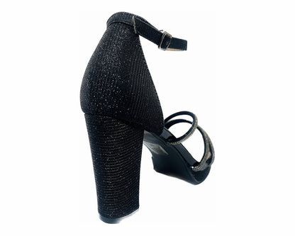 Diamante Strap Block Heel Sandals