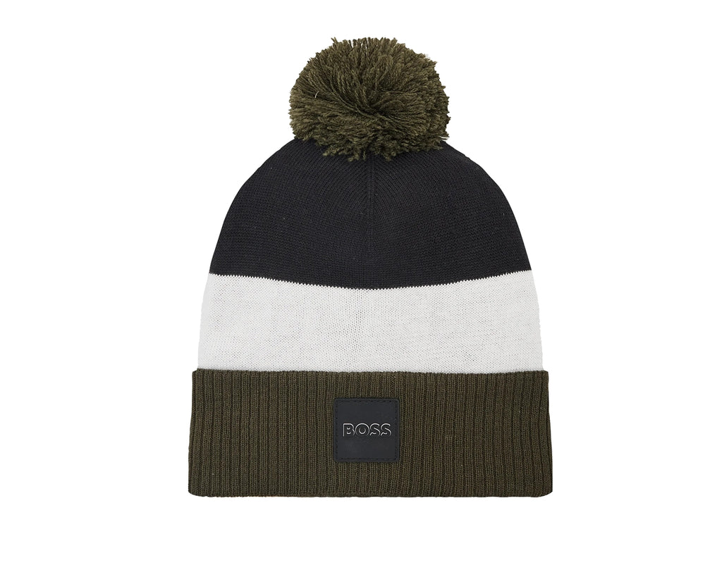 Mens hugo boss bobble hat on sale