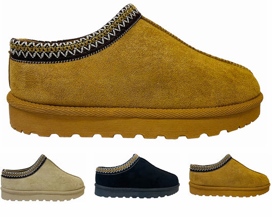 Faux Suede Aztec Flat Sole Shoes