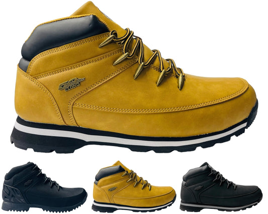 Faux Leather Lace Up Hiking Boots